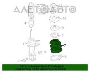 Arcul de suspensie din față dreapta Hyundai Elantra UD 11-16