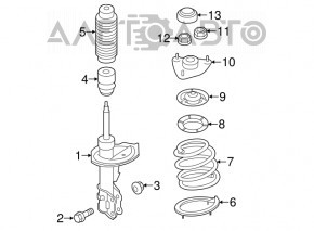 Arcul de suspensie din față dreapta Hyundai Elantra UD 11-16