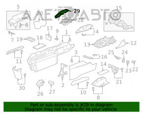 Capacul schimbatorului de viteze al cutiei de viteze Honda Insight 19-22