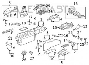 Capacul schimbatorului de viteze al cutiei de viteze Honda Insight 19-22