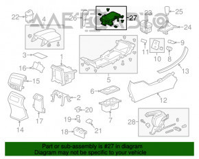 Placuta schimbator pentru Honda Accord 13-17 hibrid tip 2, negru, lucios, cu crom, zgarieturi