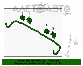 Stabilizatorul frontal Kia Soul 14-19