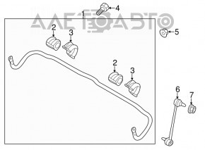 Stabilizatorul frontal Kia Soul 14-19