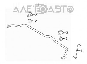 Stabilizatorul frontal Hyundai Sonata 18-19