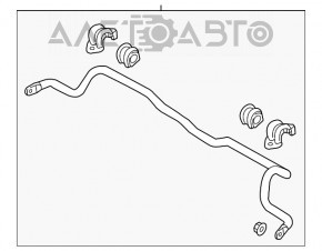 Stabilizatorul frontal Hyundai Elantra AD 17-20 22mm fără cleme.