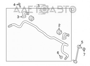 Stabilizatorul frontal Hyundai Elantra AD 17-20 22mm fără cleme.