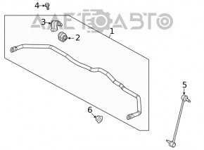 Stabilizatorul frontal Hyundai Sonata 20-