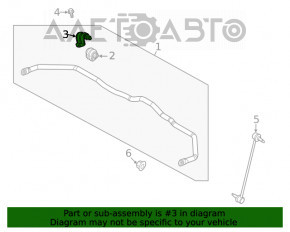 Suportul de fixare a stabilizatorului frontal stânga Hyundai Sonata 20-