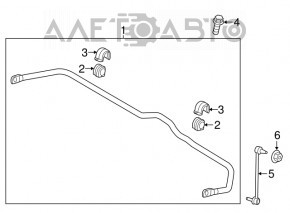 Suportul de fixare a stabilizatorului frontal dreapta Hyundai Santa FE 19-