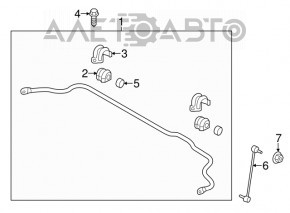 Bară stabilizatoare față dreapta Kia Forte 4d 14-18 nouă, neoriginală CTR