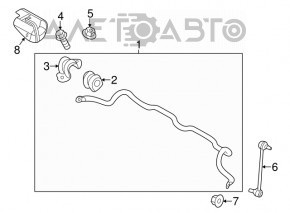 Bară stabilizatoare față stânga Hyundai Veloster 12-17