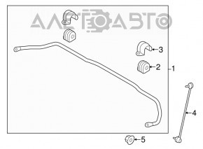 Bară stabilizatoare față dreapta Hyundai Sonata 11-15, scurtă, nouă, originală OEM