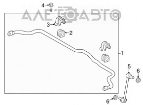 Bară stabilizatoare față dreapta Hyundai Sonata 15-19, nou, neoriginal, CTR.