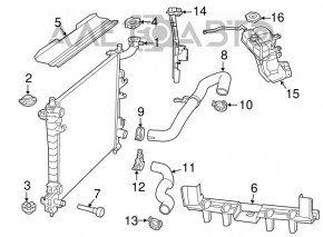 Furtunul de răcire inferior pentru Dodge Durango 11-20 5.7