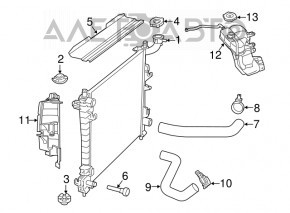 Патрубок охлаждения нижний Dodge Durango 11-15 3.6