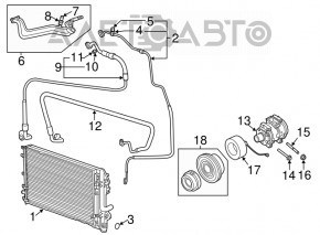 Bobina de aer condiționat condensator-compresor Dodge Challenger 09-14 3.6