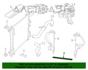 Дефлектор радиатора нижний Jeep Grand Cherokee WK2 16-22 3.6