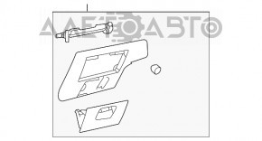 Husa genunchi sofer Toyota Highlander 20-22 neagra.