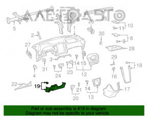 Husa genunchi sofer Lexus RX300 98-03 maro, zgarieturi, orificiu neoriginal.