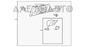 Husa genunchi sofer Toyota Highlander 08-13 gri.