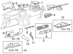 Husa genunchi sofer Lexus IS 14-20 negru