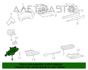 Накладка торпеды колени водителя левая Lexus CT200h 11-17