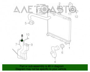 Capacul rezervorului de expansiune al sistemului de răcire Dodge Journey 11- 2.4