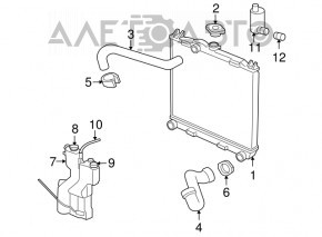 Capacul rezervorului de expansiune al sistemului de răcire Dodge Journey 11- 2.4