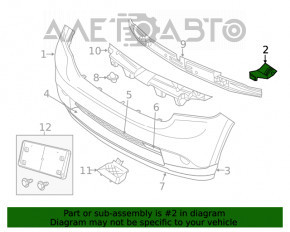 Suportul pentru bara de protecție față dreapta Dodge Durango 11-13