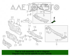 Capacul grilei stergatoarelor stanga Toyota Prius 30 10-15 nou OEM original