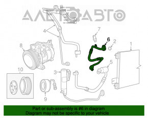 Трубка кондиционера конденсер-компрессор Jeep Compass 11-16 первая 2.0