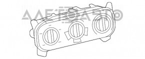 Controlul climatizării Jeep Compass 11-16 manual, zgârietură