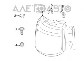 Lampa exterioară aripă dreapta Jeep Compass 17-21 LED