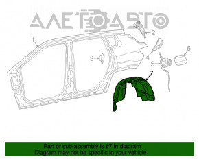 Подкрылок задний правый Jeep Compass 17-