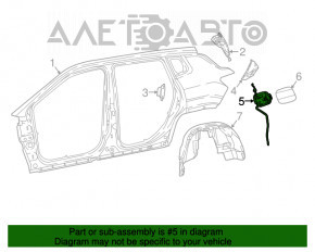 Корпус лючка бензобака Jeep Compass 17-