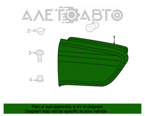 Lampa interioară pentru capacul portbagajului dreapta Jeep Compass 17- halogen