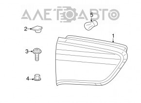 Lampa interioară pentru capacul portbagajului dreapta Jeep Compass 17- halogen