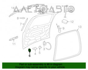 Bara de protecție a ușii portbagajului stânga Jeep Cherokee KL 14-18