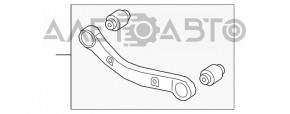 Maneta transversală superioară din spate dreapta pentru Hyundai Santa FE 19-20, nouă, originală KOR.