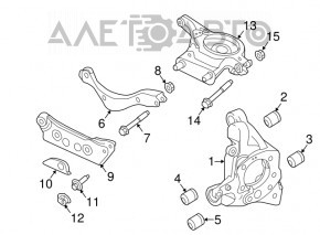 Maneta inferioara pentru arc, spate dreapta Nissan Maxima A36 16 - nou original OEM