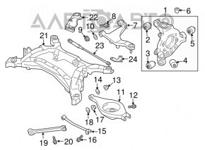 Maneta inferioară din spate, dreapta, pentru Infiniti G25 G35 G37 4d 06-14