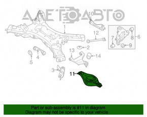 Maneta inferioară a arcului de suspensie spate stânga Nissan Pathfinder 13-20, nou, original OEM