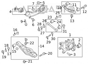 Pârghie arc stânga jos Kia Sorento 16-19 nou original OEM