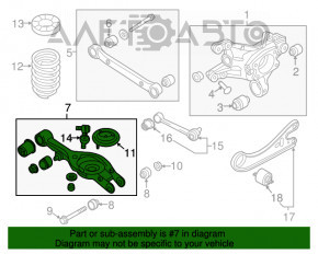 Maneta de arc spate dreapta Hyundai Azera 12-17