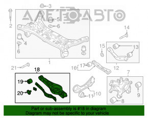 Maneta inferioară pentru arc spate dreapta Hyundai Sonata 15-19.