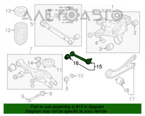 Maneta transversală spate dreapta Hyundai Azera 12-17