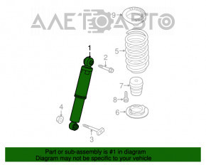 Amortizor spate dreapta Kia Forte 4d 14-18, R15, R16