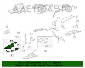 Capacul genunchiului șoferului Toyota Camry v70 18- gri