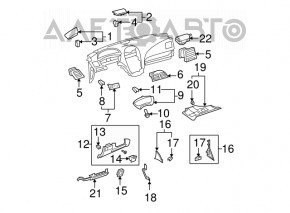 Capacul genunchiului șoferului pentru Lexus ES350 07-09 gri