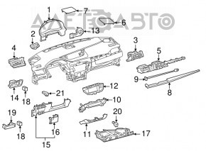 Накладка колени водителя Lexus ES300h ES350 13-18 бежевая